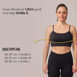 Gerippter Sport-BH aus recyceltem Polyamid