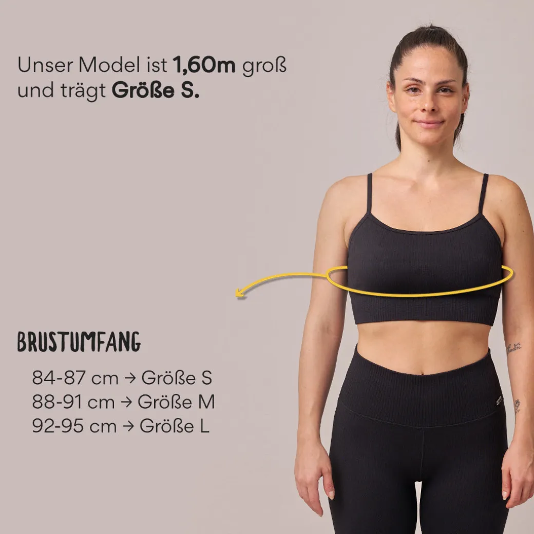 Gerippter Sport-BH aus recyceltem Polyamid