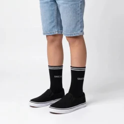 Hohe Sportsocken mit Streifen Kinder aus Bio Baumwolle