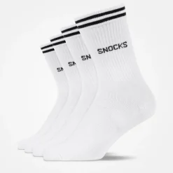 Hohe Sportsocken mit Streifen aus Bio-Baumwolle