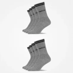 Hohe Sportsocken mit Streifen aus Bio-Baumwolle