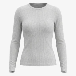 Langarmshirt Damen Rippstruktur aus Bio-Baumwolle