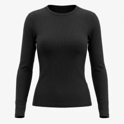 Langarmshirt Damen Rippstruktur aus Bio-Baumwolle