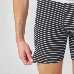 Lange Boxershorts mit Streifen aus Bio-Baumwolle