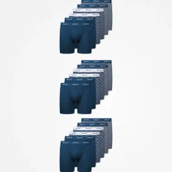 Lange Boxershorts mit Streifen aus Bio-Baumwolle