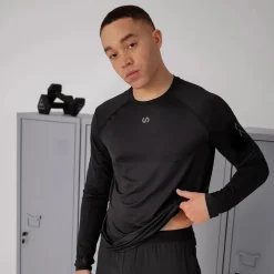 Laufshirt langarm Herren aus recyceltem Polyester