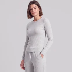Loungehose Damen Rippstruktur aus Bio-Baumwolle