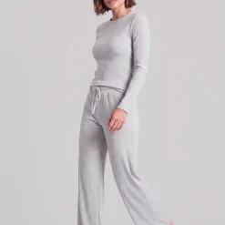 Loungehose Damen Rippstruktur aus Bio-Baumwolle