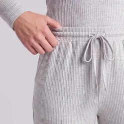 Loungehose Damen Rippstruktur aus Bio-Baumwolle