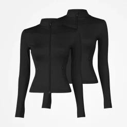 Sportjacke Damen mit Reißverschluss aus recyceltem Polyamid