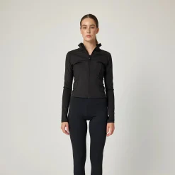 Sportjacke Damen mit Reißverschluss aus recyceltem Polyamid