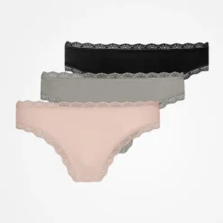 Tangas mit Spitze aus Bio-Baumwolle