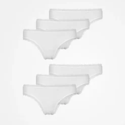Tangas mit Spitze aus Bio-Baumwolle