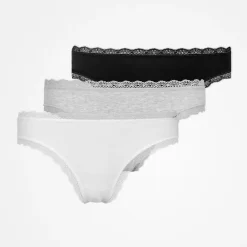 Tangas mit Spitze aus Bio-Baumwolle