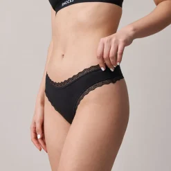 Tangas mit Spitze aus Bio-Baumwolle