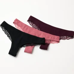 Tangas mit Spitze back ass aus Bio-Baumwolle