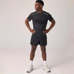 Trainingsshirt mit Reflexstreifen Herren aus recyceltem Polyamid