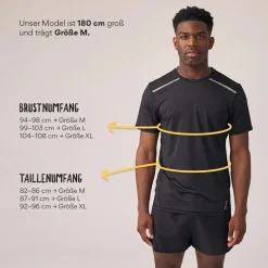 Trainingsshirt mit Reflexstreifen Herren aus recyceltem Polyamid