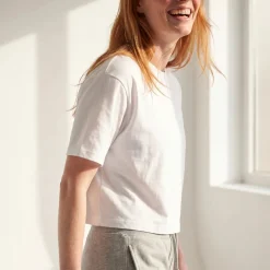 T-Shirt Cropped Damen aus Bio-Baumwolle